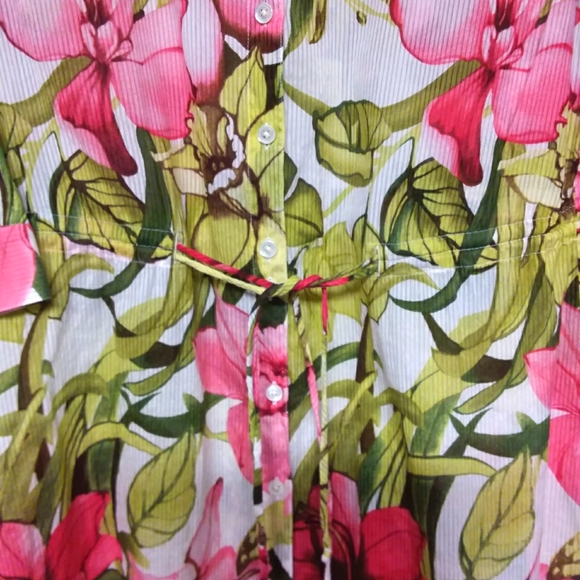 ⬇️Tommy Bahama belted tunic blouse/beach coverup - Picture 2 of 11